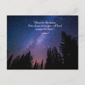 Motiërende Nachtelijke Hemelcitaat Briefkaart (Voorkant)