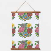 Moties Hongaarse Floral - kalocsai Hangend Wandkleed (Voorkant)