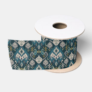 Motieven Afrikaanse boho paisley Bloemmotief Ikat- Satijnen Lint