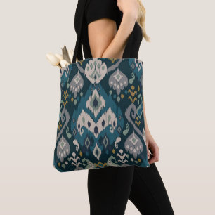 Motieven Afrikaanse boho paisley Bloemmotief Ikat- Tote Bag
