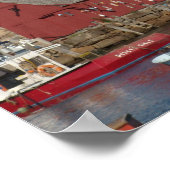 Motif #1 Blauwe Bot, afdrukken Poster (Hoek)