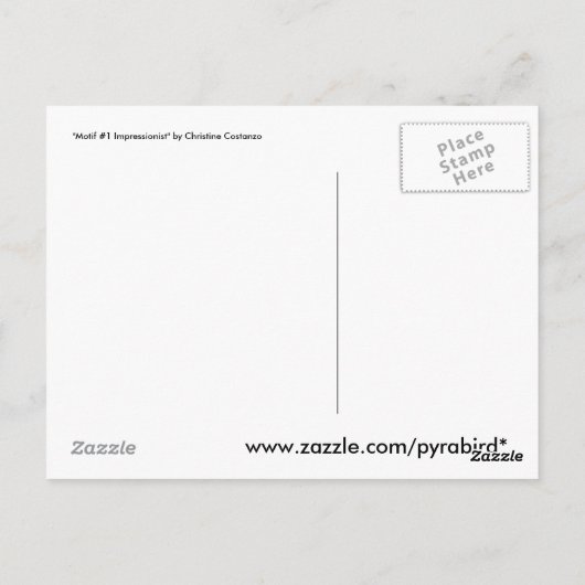Motif #1 Impressionist Briefkaart (Achterkant)