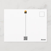 Motif de Noël bleu avec arbre de Noël doré Briefkaart (Achterkant)