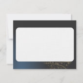 Motif de Noël bleu avec arbre de Noël doré Kaart (Achterkant)