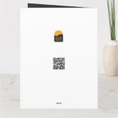 Motif de Noël bleu avec arbre de Noël doré Kaart (Achterkant)