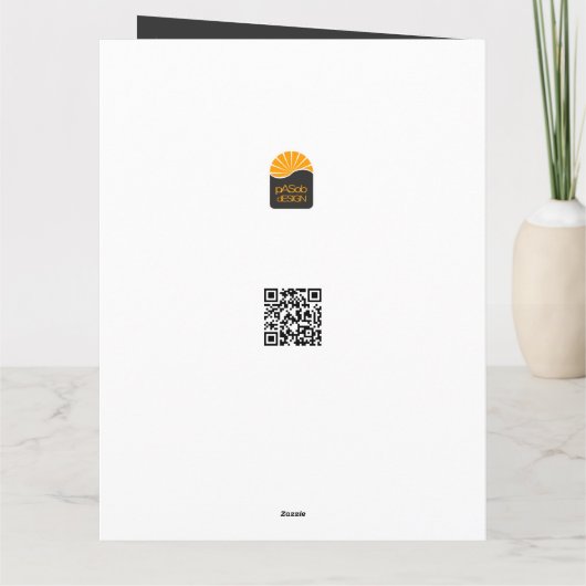 Motif de Noël bleu avec arbre de Noël doré Kaart (Achterkant)