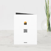 Motif de Noël bleu avec arbre de Noël doré Kaart (Achterkant)