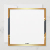 Motif de Noël of avec fond bleu Feestdagenkaart (Achterkant)