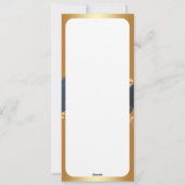 Motif de Noël of avec fond bleu Feestdagenkaart (Achterkant)