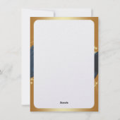 Motif de Noël of avec fond bleu Feestdagenkaart (Achterkant)