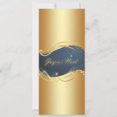 Motif de Noël of avec fond bleu Feestdagenkaart (Voorkant)