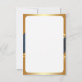 Motif de Noël of avec fond bleu Kaart (Achterkant)