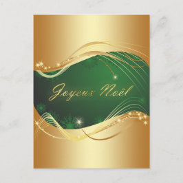 Motif de Noël of avec fond vert Briefkaart