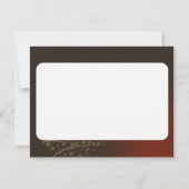 Motif de Noël rouge avec arbre de Noël doré Kaart (Achterkant)