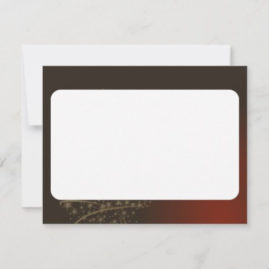 Motif de Noël rouge avec arbre de Noël doré Kaart (Achterkant)