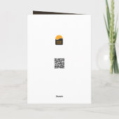 Motif de Noël rouge avec arbre de Noël doré Kaart (Achterkant)