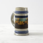 Motif Grey/Blue 22 oz Stein Bierpul (Voorkant links)