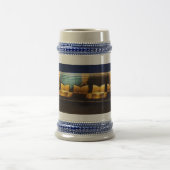 Motif Grey/Blue 22 oz Stein Bierpul (Center)