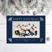 Motif Hanukkah foto Navy Folie Feestdagenkaart