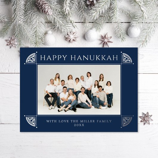   Motif Hanukkah foto Navy Folie Feestdagenkaart