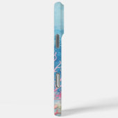 Motif-monogram van modern blauw Zee Case-Mate iPhone Case (Achterkant / Rechts)