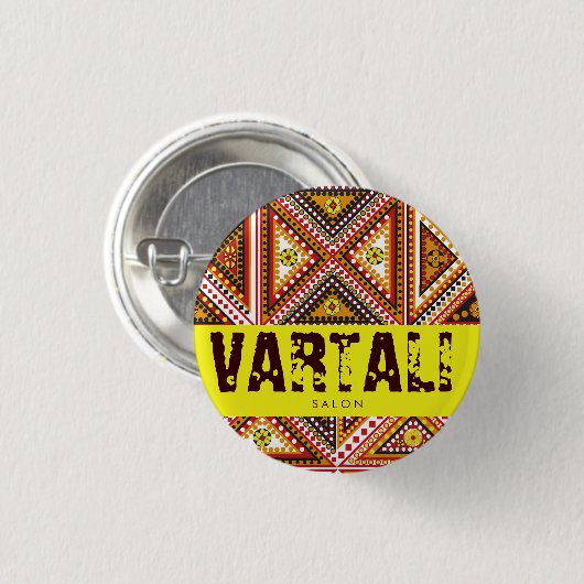 Motif Pattern Vartali Round Button (Voorkant /achterkant)