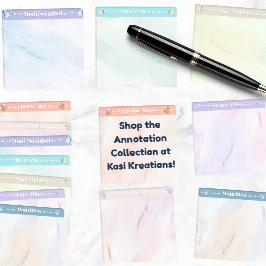 Motif/Symbol Acrylic Reading Annotation Note