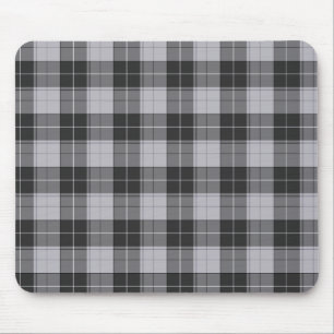 Motif tartan simpel en gris muismat