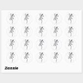 Motif-tatouage-lezard-polyn-sien Ronde Sticker (Vel)