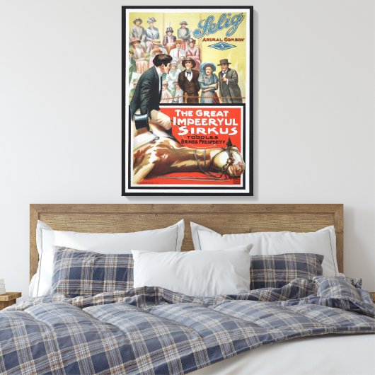 Motion Afbeelding voor de grote onstuimige Sirkus Canvas Afdruk (Insitu (Slaapkamer))