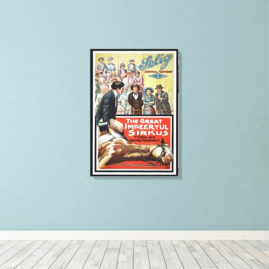 Motion Afbeelding voor de grote onstuimige Sirkus Canvas Afdruk (Insitu (Houten vloer))