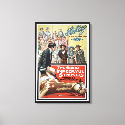 Motion Afbeelding voor de grote onstuimige Sirkus Canvas Afdruk (Voorkant)