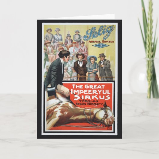 Motion Afbeelding voor de grote onstuimige Sirkus Kaart (Voorkant)