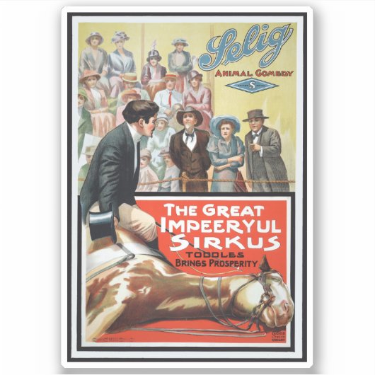 Motion Afbeelding voor de grote onstuimige Sirkus Sticker (Voorkant)