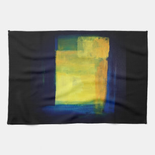 "Motion" Blue and YellowTea Towel 40,6 cm x 61 cm Theedoek