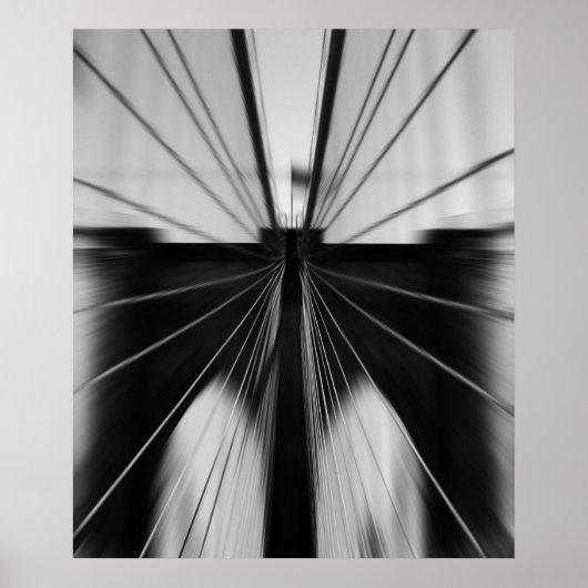 Motion Blur Brooklyn Bridge Poster (Voorkant)