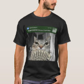 Motion Detected Front Door Cat Meme T-shirt (Voorkant)
