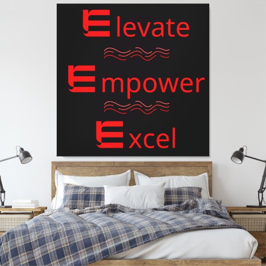 Motiovationele uitgerekte canvasdruk canvas afdruk (Insitu (Slaapkamer))