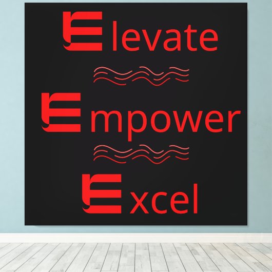 Motiovationele uitgerekte canvasdruk canvas afdruk (Insitu (Houten vloer))