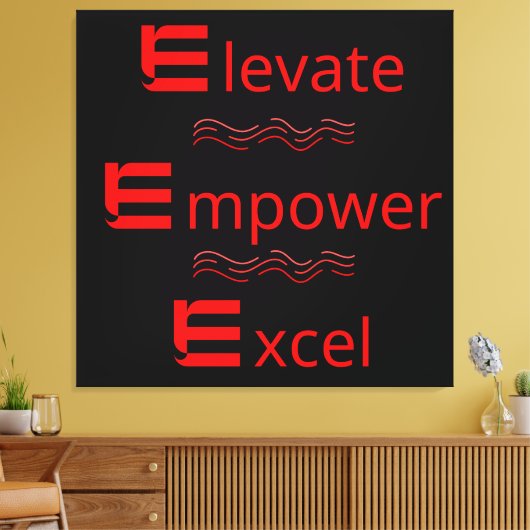 Motiovationele uitgerekte canvasdruk canvas afdruk (Insitu (Woonkamer))