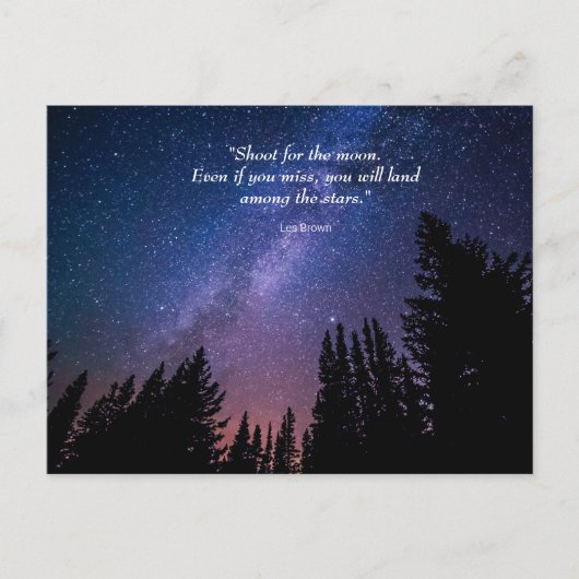 Motioverende Citaten over de Nachtelijke Hemel Briefkaart (Voorkant)