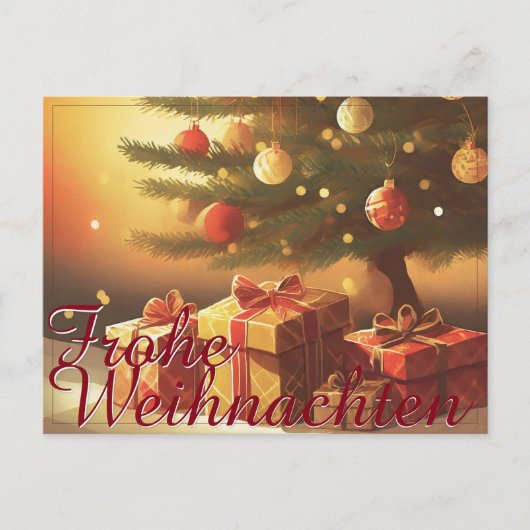 Motiv, mit Geschenken unterm Weihnachtsbaum 37016 Feestdagenkaart (Voorkant)