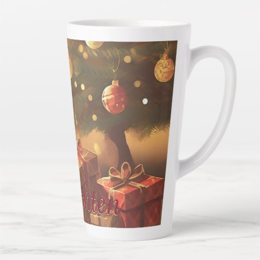 Motiv, mit Geschenken unterm Weihnachtsbaum 37016 Latte Mok (Rechts)