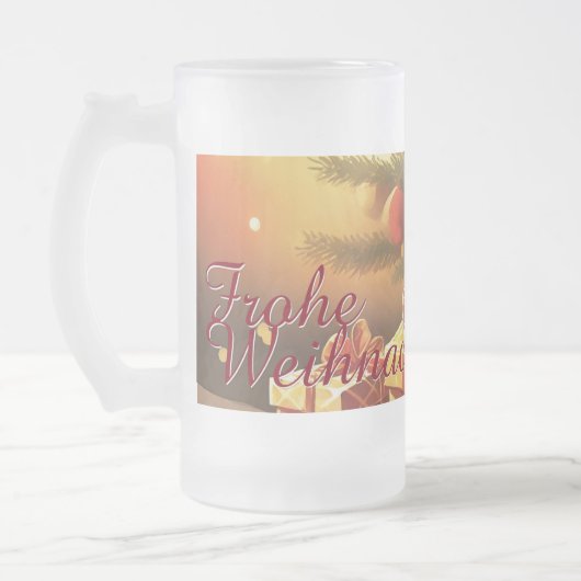 Motiv, mit Geschenken unterm Weihnachtsbaum 37016 Matglas Bierpul (Links)