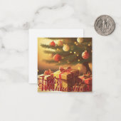 Motiv, mit Geschenken unterm Weihnachtsbaum 37016 Notitiekaartje (Voorkant / Achterkant in situ)