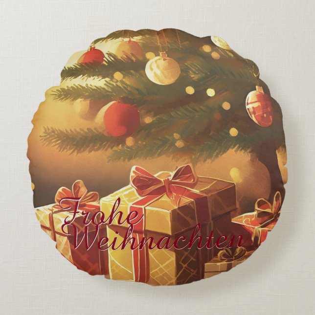 Motiv, mit Geschenken unterm Weihnachtsbaum 37016 Rond Kussen (Voorkant)