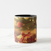 Motiv, mit Geschenken unterm Weihnachtsbaum 37016 Tweekleurige Koffiemok (Center)