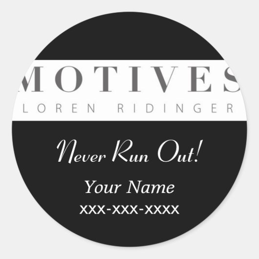 Motiva Cosmetics Product Reorder Sticker (Voorkant)