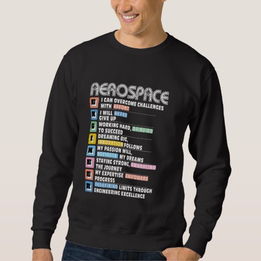 Motivacional Aerospace Engineer Trui (Voorkant)