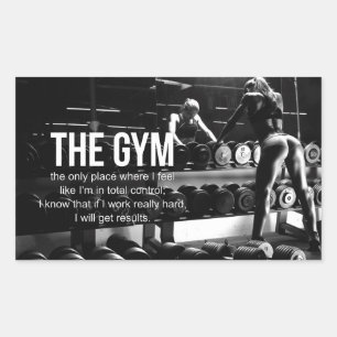 Motivaitonale fitness Gym Rechthoekige Sticker